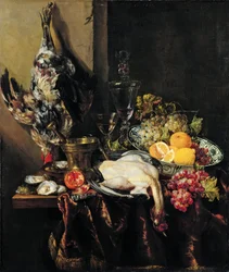 Nature morte avec fruits et volaille